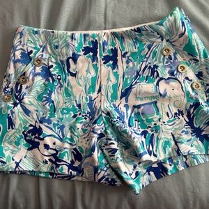 Lilly Pulitzer Elephant Cotton Shorts